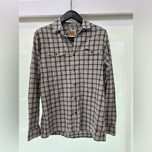 RVCA Gray Casual Button Down Shirt Lightweight Cotton